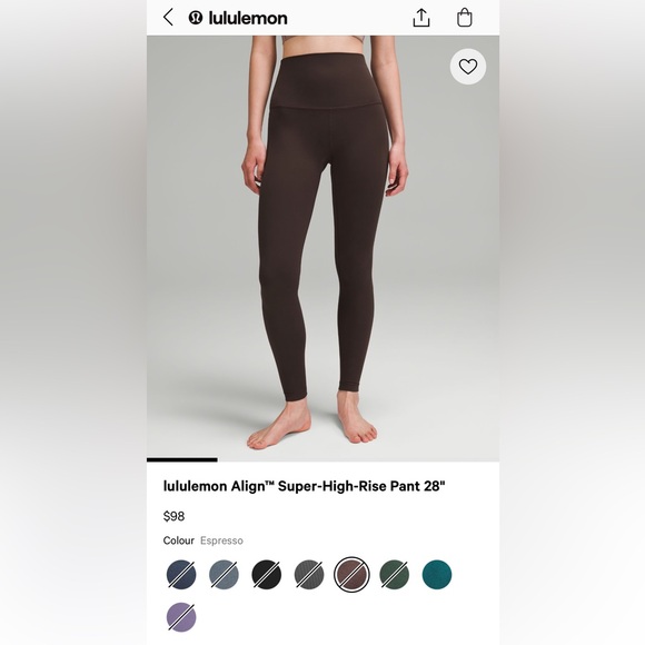 Lululemon Align Super High Rise Leggings - 28” - Picture 5 of 6